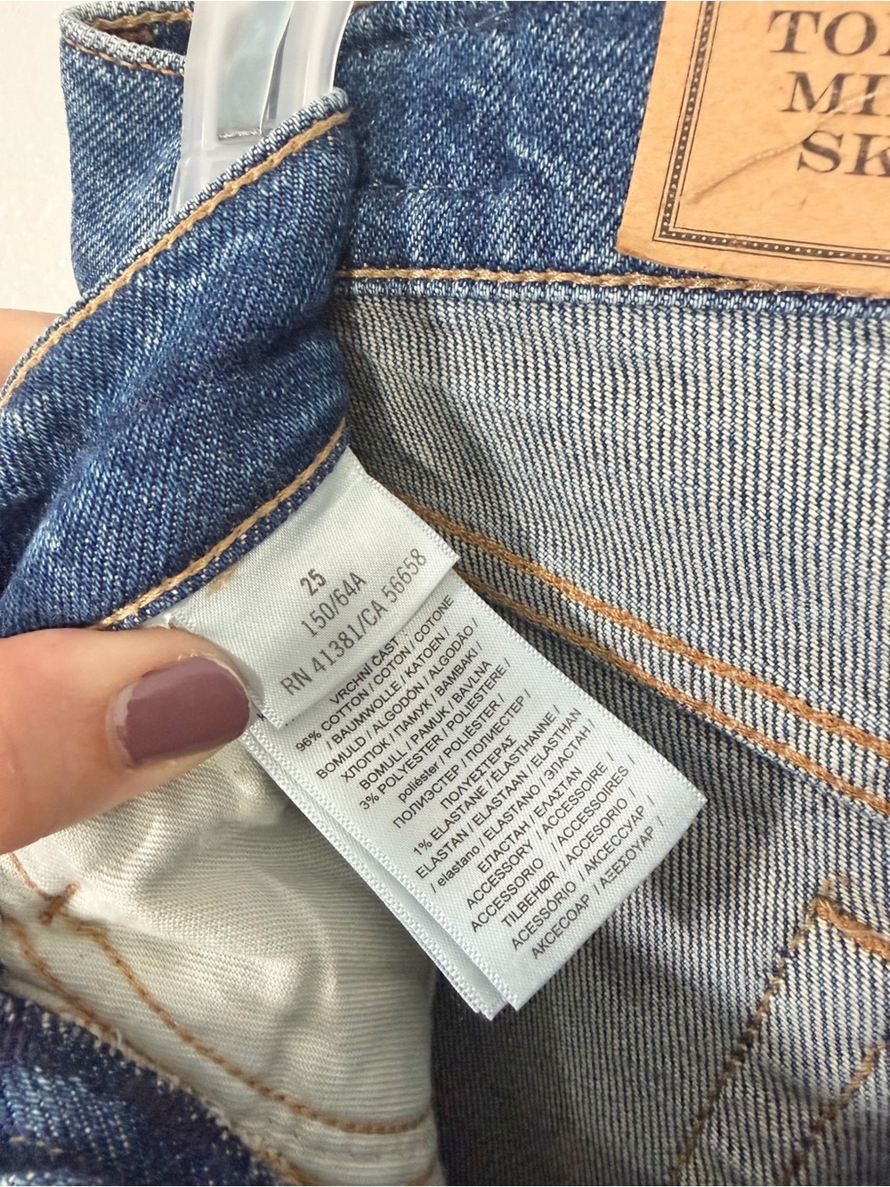 NWT Polo Ralph Lauren Blue Jeans The Tompkins Mid Rise Skinny Pants Women Kid 25 - Picture 6 of 9